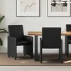 Valgomojo Kėdės su Ratukais 2 pcs Juoda 57 x 66 x 94 cm