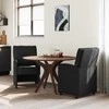 Valgomojo Kėdės su Ratukais 2 pcs Juoda 57 x 67 x 95 cm audinys