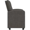 Valgomojo Kėdės su Ratukais 2 pcs Juoda 57 x 67 x 95 cm