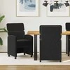 Valgomojo Kėdės su Ratukais 2 pcs Juoda 58 x 65 x 98 cm Aksomas