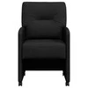Valgomojo Kėdės su Ratukais 2 pcs Juoda 57 x 67 x 95 cm audinys