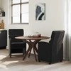 Valgomojo Kėdės su Ratukais 2 pcs Juoda 58 x 65 x 98 cm Aksomas