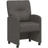 Valgomojo Kėdės su Ratukais 2 pcs Juoda 57 x 67 x 95 cm