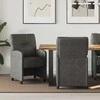 Valgomojo Kėdės su Ratukais 2 pcs Juoda 57 x 67 x 95 cm