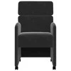 Valgomojo Kėdės su Ratukais 2 pcs Juoda 58 x 65 x 98 cm Aksomas