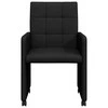 Valgomojo Kėdės su Ratukais 2 pcs Juoda 58 x 65 x 94 cm audinys