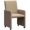 Valgomojo Kėdės su Ratukais 2 pcs Kapučino 57 x 66 x 94 cm