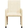 Valgomojo Kėdės su Ratukais 2 pcs Kreminė 57 x 66 x 94 cm