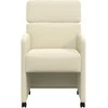 Valgomojo Kėdės su Ratukais 2 pcs Kreminė 58 x 65 x 98 cm