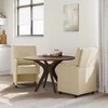 Valgomojo Kėdės su Ratukais 2 pcs Kreminė 57 x 67 x 95 cm