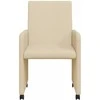 Valgomojo Kėdės su Ratukais 2 pcs Kreminė 57 x 66 x 94 cm