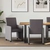 Valgomojo Kėdės su Ratukais 2 pcs Pilka 57 x 66 x 94 cm
