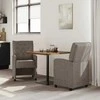 Valgomojo Kėdės su Ratukais 2 pcs Pilka 58 x 67 x 97 cm