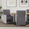 Valgomojo Kėdės su Ratukais 2 pcs Pilka 58 x 65 x 98 cm