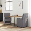 Valgomojo Kėdės su Ratukais 2 pcs Pilka 58 x 65 x 98 cm