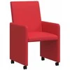 Valgomojo Kėdės su Ratukais 2 pcs Raudona 57 x 66 x 94 cm