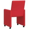 Valgomojo Kėdės su Ratukais 2 pcs Raudona 57 x 66 x 94 cm