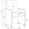 Valgomojo Kėdės su Ratukais 2 pcs Raudona 57 x 66 x 94 cm