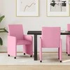 Valgomojo Kėdės su Ratukais 2 pcs Rožinė 57 x 66 x 94 cm