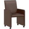 Valgomojo Kėdės su Ratukais 2 pcs Ruda 57 x 66 x 94 cm