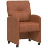 Valgomojo Kėdės su Ratukais 2 pcs Ruda 57 x 67 x 95 cm