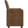 Valgomojo Kėdės su Ratukais 2 pcs Ruda 57 x 66 x 94 cm