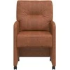Valgomojo Kėdės su Ratukais 2 pcs Ruda 57 x 67 x 95 cm