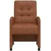 Valgomojo Kėdės su Ratukais 2 pcs Ruda 58 x 67 x 97 cm