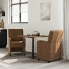 Valgomojo Kėdės su Ratukais 2 pcs Ruda 57 x 67 x 95 cm