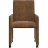 Valgomojo Kėdės su Ratukais 2 pcs Ruda 57 x 66 x 94 cm