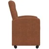 Valgomojo Kėdės su Ratukais 2 pcs Ruda 58 x 67 x 97 cm