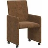 Valgomojo Kėdės su Ratukais 2 pcs Ruda 57 x 66 x 94 cm