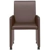 Valgomojo Kėdės su Ratukais 2 pcs Ruda 57 x 66 x 94 cm