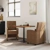 Valgomojo Kėdės su Ratukais 2 pcs Ruda 58 x 67 x 97 cm