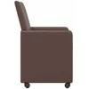 Valgomojo Kėdės su Ratukais 2 pcs Ruda 57 x 66 x 94 cm