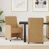 Valgomojo Kėdės su Ratukais 2 pcs Ruda 58 x 65 x 98 cm Aksomas