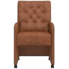 Valgomojo Kėdės su Ratukais 2 pcs Ruda 58 x 67 x 97 cm