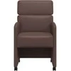 Valgomojo Kėdės su Ratukais 2 pcs Ruda 58 x 65 x 98 cm