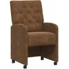 Valgomojo Kėdės su Ratukais 2 pcs Ruda 58 x 67 x 97 cm