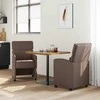 Valgomojo Kėdės su Ratukais 2 pcs Ruda 58 x 65 x 98 cm