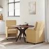 Valgomojo Kėdės su Ratukais 2 pcs Ruda 58 x 65 x 98 cm Aksomas
