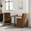 Valgomojo Kėdės su Ratukais 2 pcs Ruda 58 x 67 x 97 cm