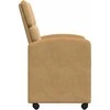 Valgomojo Kėdės su Ratukais 2 pcs Ruda 58 x 65 x 98 cm Aksomas