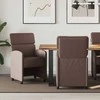 Valgomojo Kėdės su Ratukais 2 pcs Ruda 58 x 65 x 98 cm
