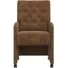 Valgomojo Kėdės su Ratukais 2 pcs Ruda 58 x 67 x 97 cm