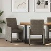 Valgomojo Kėdės su Ratukais 2 pcs Tamsiai pilka 57 x 66 x 94 cm
