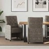Valgomojo Kėdės su Ratukais 2 pcs Tamsiai pilka 58 x 67 x 97 cm