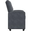 Valgomojo Kėdės su Ratukais 2 pcs Tamsiai pilka 58 x 67 x 97 cm