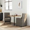 Valgomojo Kėdės su Ratukais 2 pcs Tamsiai pilka 58 x 67 x 97 cm