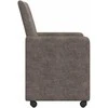 Valgomojo Kėdės su Ratukais 2 pcs Tamsiai pilka 57 x 66 x 94 cm